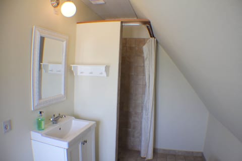 Studio, Balcony | Bathroom | Shower, towels, toilet paper