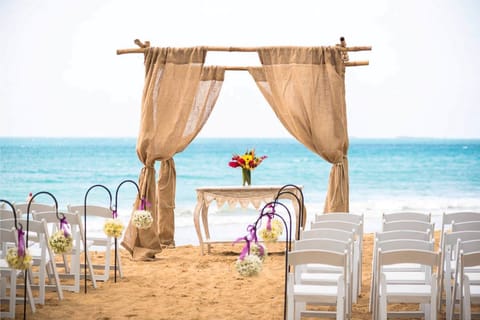 Outdoor wedding area