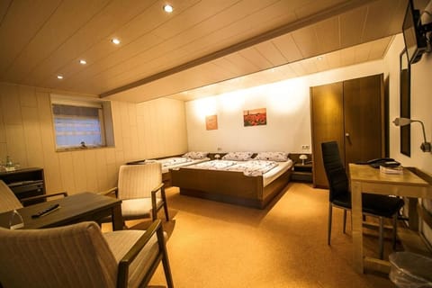 Desk, free WiFi, bed sheets