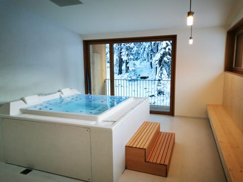 Sauna, hot tub, steam room, massages