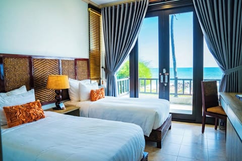 Villa, 2 Bedrooms, Sea View, Beachfront | Premium bedding, minibar, in-room safe, individually decorated