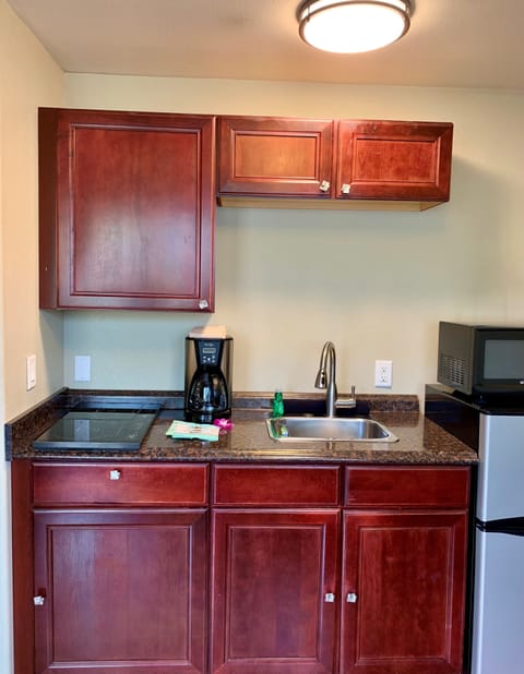 Studio Suite, Kitchenette, Mountain View | Private kitchen | Fridge, microwave, stovetop, espresso maker