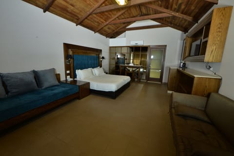 Honeymoon Bungalow, Sea View | Living area | 32-inch LED TV with satellite channels, TV