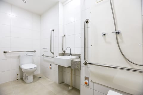 Standard Double Room, Accessible | Bathroom | Shower, free toiletries, towels