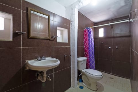 Standard Room, 2 Double Beds | Bathroom | Shower, towels