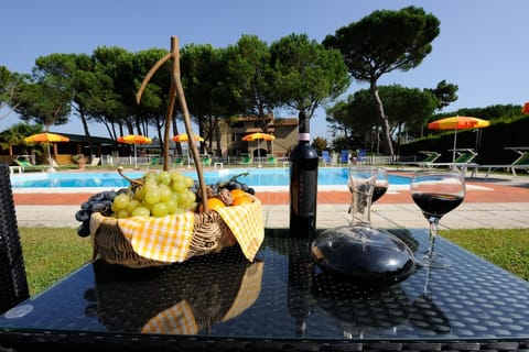 Seasonal outdoor pool, pool umbrellas, sun loungers