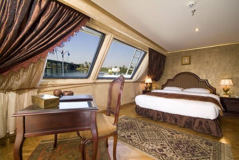 Royal Panoramic Suite, 7 Nights Cruise, Luxor-Luxor, Saturday-Saturday | Minibar, in-room safe, desk, free WiFi