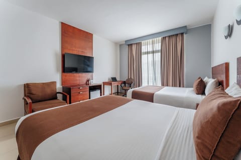 Executive Room, 2 Queen Beds | In-room safe, desk, laptop workspace, blackout drapes