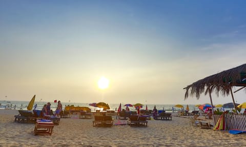 On the beach, beach bar