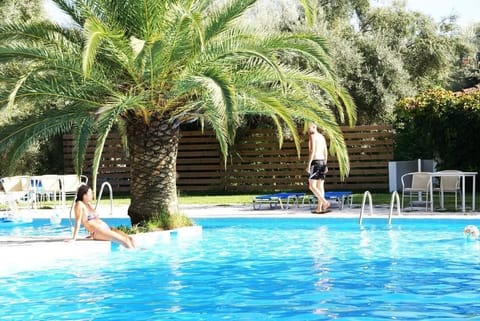 Outdoor pool, pool umbrellas