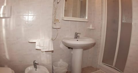 Shower, free toiletries, hair dryer, bidet