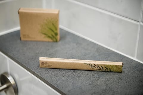 Free toiletries, hair dryer, towels