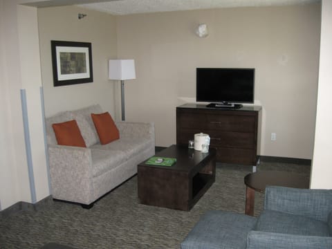 Suite, 1 King Bed | Living area | Flat-screen TV