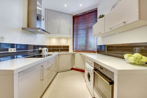 Basic Apartment, 2 Bedrooms | Private kitchen | Full-size fridge, oven, stovetop, electric kettle