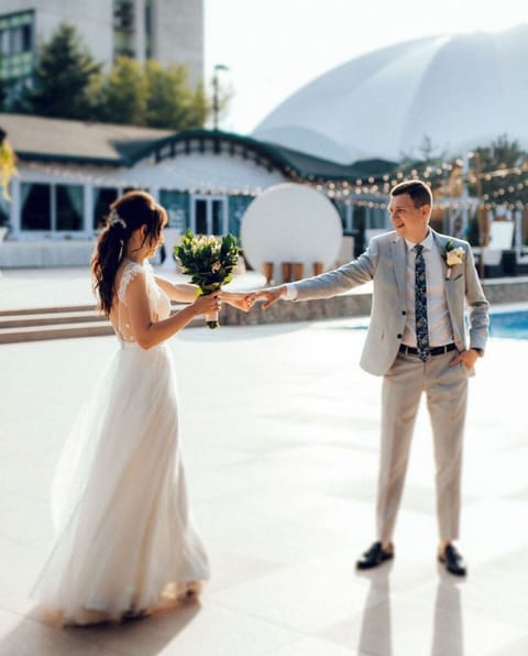 Outdoor wedding area