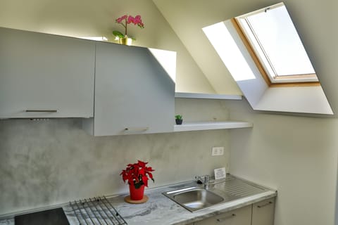 Studio - Mansard | Private kitchenette | Oven, stovetop, electric kettle, cookware/dishes/utensils