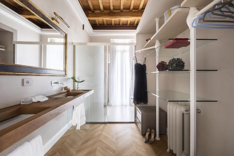 Premium Double Room, Bathtub | Bathroom | Combined shower/tub, deep soaking tub, rainfall showerhead, hair dryer