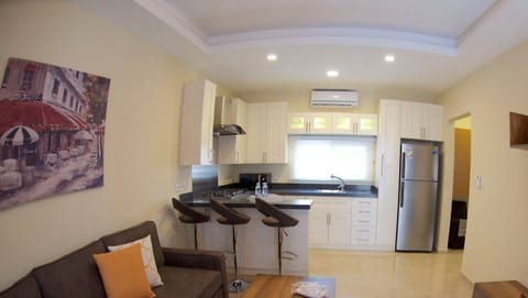 Apartment, 1 Bedroom | Private kitchen | Full-size fridge, microwave, oven, stovetop