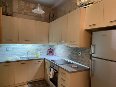 Superior Apartment, 1 Queen Bed with Sofa bed, Terrace, Garden Area | Private kitchen | Fridge, coffee/tea maker, electric kettle