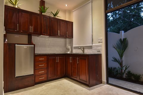 Studio | Private kitchen | Full-size fridge, microwave, stovetop, coffee/tea maker