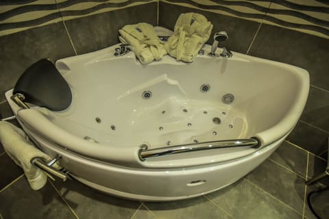 Junior Suite | Bathroom | Shower, rainfall showerhead, free toiletries, hair dryer