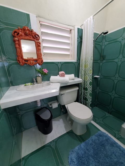 Triple Room | Bathroom | Shower, rainfall showerhead, towels, soap