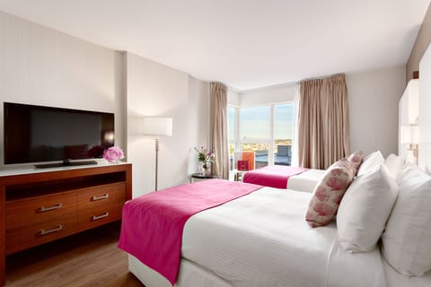 Premium bedding, pillowtop beds, in-room safe, desk