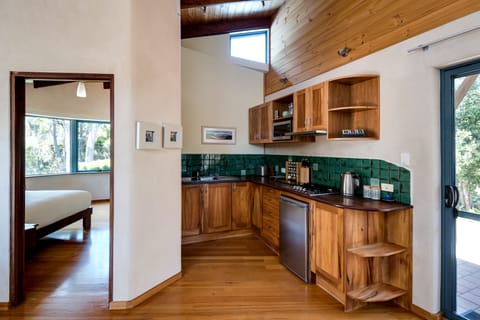 Rumi One-Bedroom Chalet | Private kitchen | Fridge, microwave, stovetop, dishwasher