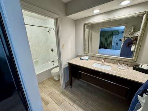 Suite, 1 King Bed (Spacious) | Bathroom | Free toiletries, hair dryer, towels, soap