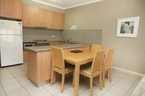 One Bedroom Apartment | Private kitchen | Fridge, microwave, electric kettle, toaster