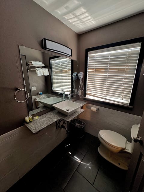 Luxury Studio Suite, 1 King Bed, Non Smoking, Jetted Tub | Bathroom | Free toiletries, hair dryer, towels, soap