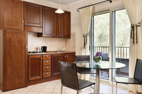 Deluxe Apartment | Private kitchen | Fridge, coffee/tea maker, cookware/dishes/utensils