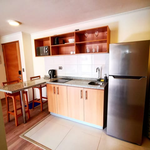 Apartment (2H Matrimonial y 2 Twin) | Private kitchen | Fridge, microwave, stovetop, electric kettle