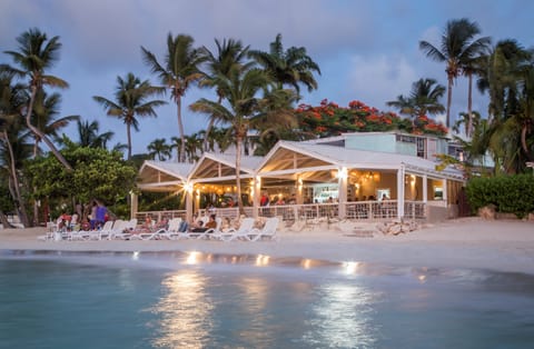 Lunch and dinner served, beach views 