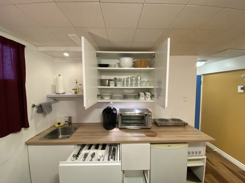 Basic Apartment | Private kitchenette | Fridge, microwave, coffee/tea maker, toaster