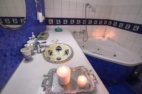 Luxury Villa, 2 Bedrooms, Private Pool, Sea View (Villa Hercules) | Bathroom | Shower, rainfall showerhead, slippers, towels