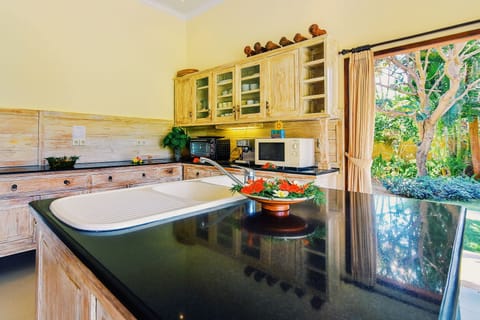 Exclusive Villa, Multiple Bedrooms, Private Pool, Beach View | Private kitchenette | Fridge, microwave, stovetop, electric kettle