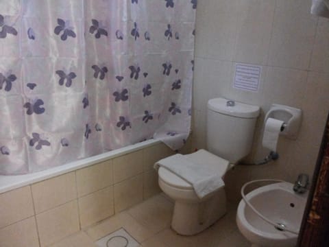 Standard Triple Room, Ground Floor | Bathroom | Combined shower/tub, rainfall showerhead, free toiletries, bidet