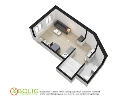 Studio apartment, ground floor | Floor plan