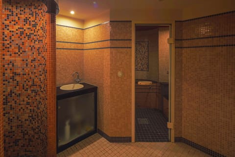 Sauna, steam room, body treatments, mud baths, aromatherapy