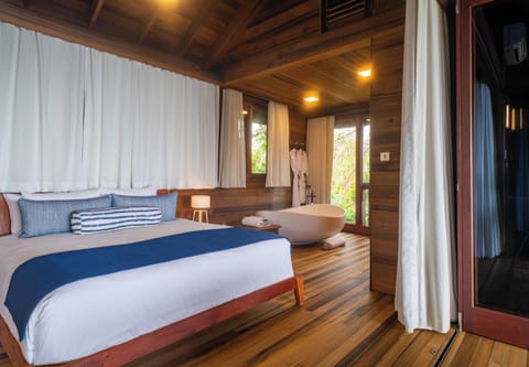 Clifftop Zabuco Honeymoon Villa II with Studio | Down comforters, in-room safe, desk, laptop workspace