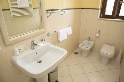 Double or Twin Room, Sea View | Bathroom | Shower, rainfall showerhead, eco-friendly toiletries, hair dryer