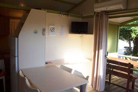 Two Bedroom Bungalow for 5 people | Living area | 16-inch TV with satellite channels