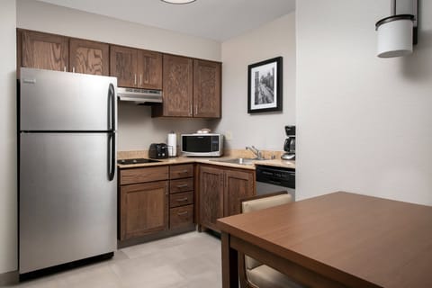 Suite, 1 Bedroom, Non Smoking | Private kitchen | Fridge, microwave, stovetop, dishwasher