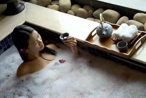 Sauna, spa tub, aromatherapy, facials, massage/treatment rooms