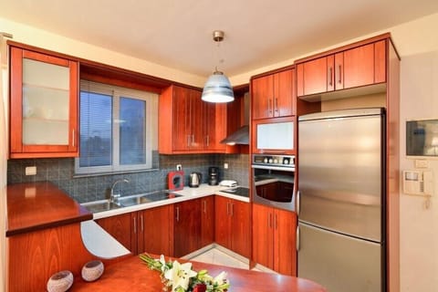 Apartment, Balcony | Private kitchen | Full-size fridge, oven, stovetop, dishwasher