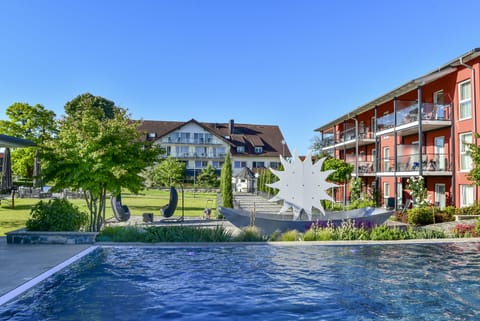 Indoor pool, seasonal outdoor pool, sun loungers