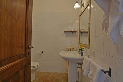 Shower, free toiletries, hair dryer, bidet