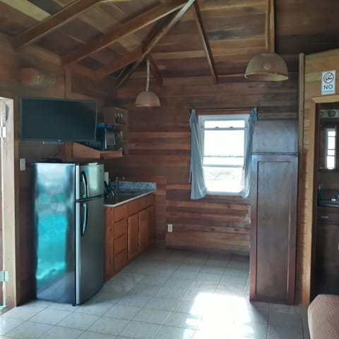 Cabin, Kitchenette, Sea View | Private kitchenette | Full-size fridge, microwave, toaster oven, cookware/dishes/utensils