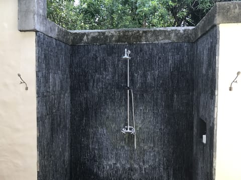 Suite, Private Pool, Garden View | Bathroom shower